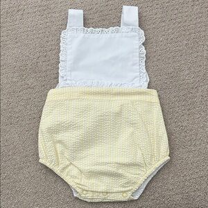 NWT Beaufort Bonnet Company yellow seersucker sunsuit